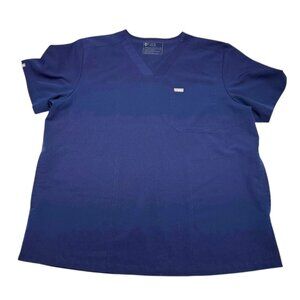 Figs Technical Collection Scrub Top Navy Size XXL